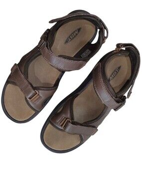 MBT Sandals Men 12 - 12.5 Kisumu 3S Brown Adjustable Sport Shoe Outdoor Leather
